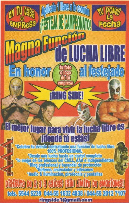 Funciones Privadas de Lucha Libre Profesional